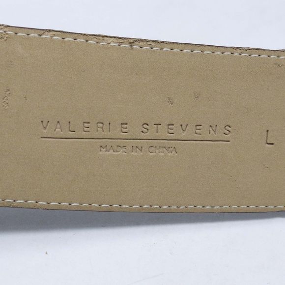 Valerie Stevens Brown Croc Embossed Belt - Picture 4 of 8